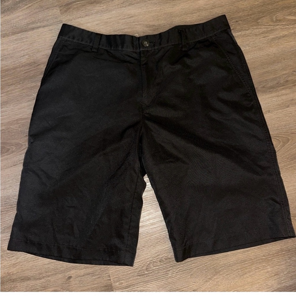 adidas Men's Black Flat Front Shorts